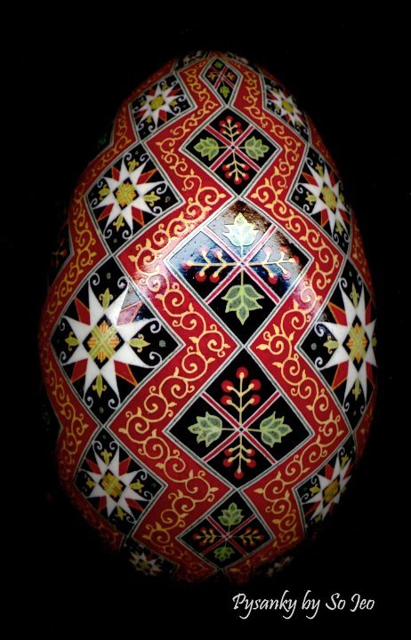 Stacking Diamonds Ukrainian Easter Egg Pysanky By So Jeo